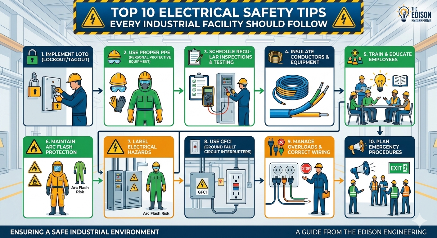 Top 10 Electrical Safety Tips Every Industrial Facility Should Follow